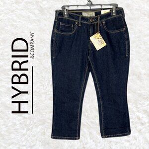 Hybrid & company Juniors Size 7 Capri Jeans Indigo NEW